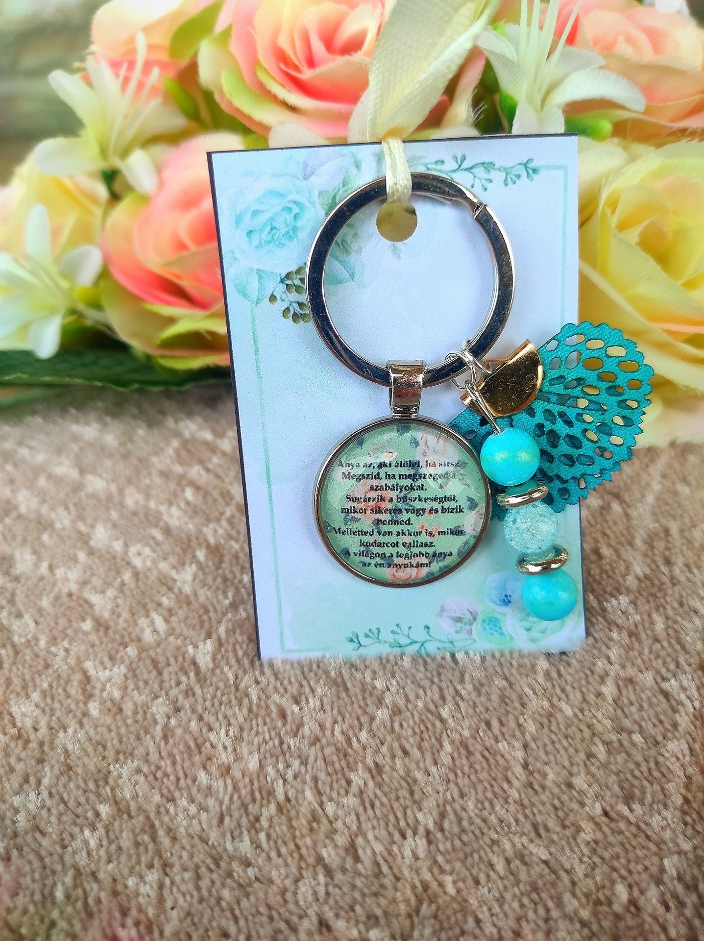 A világ legjobb anyukája idézetes kulcstartó